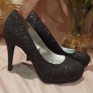 Glitter Black Heel